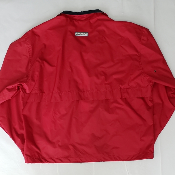 Men's Sperry Top Sider Vented Sailing Boating Wind Jacket Red Size Large L - Picture 7 of 10